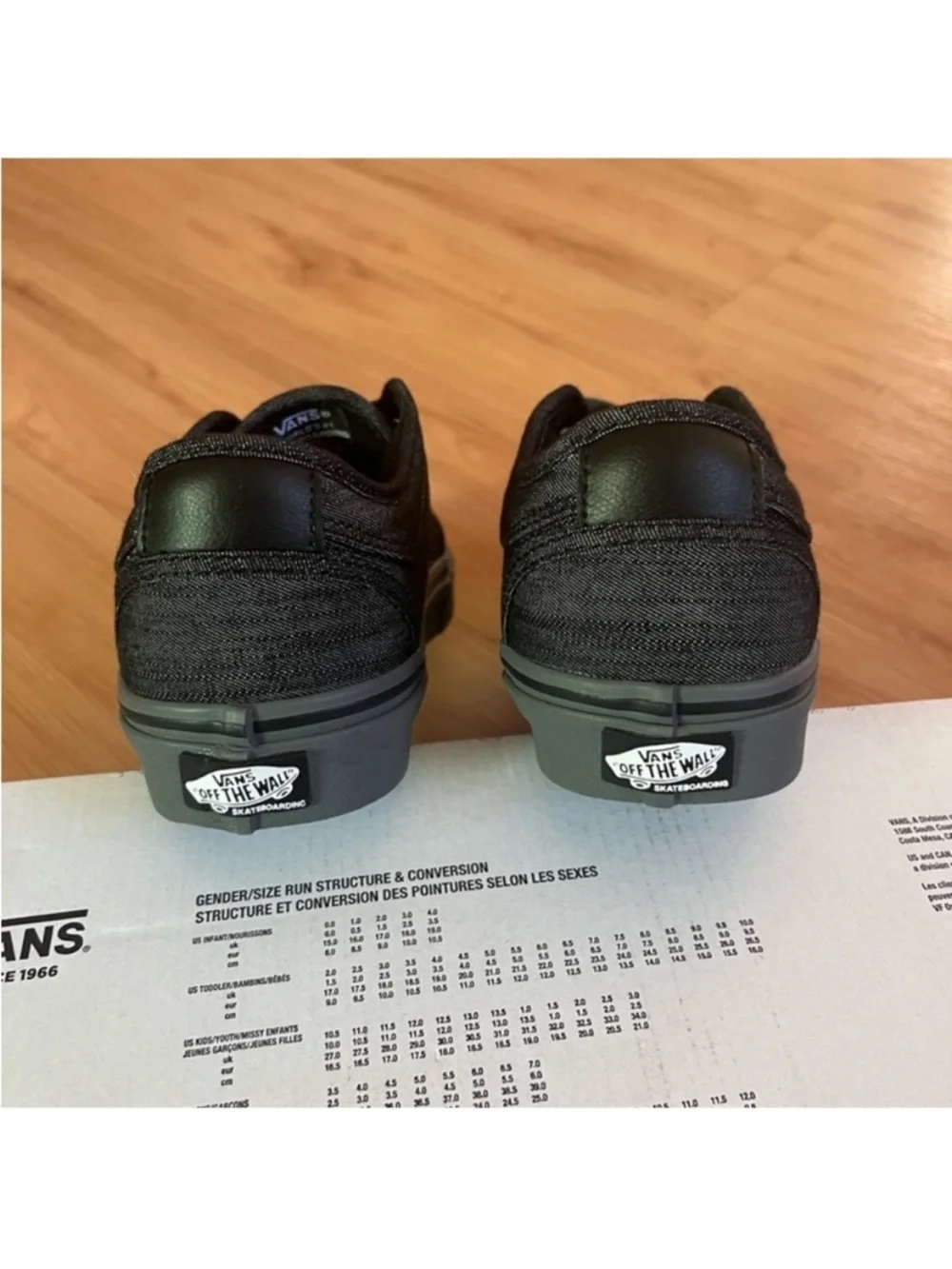 Vans Skate Chukka Low Shoe Black/ Grey Women 9.0 US Mens 7.5 US
